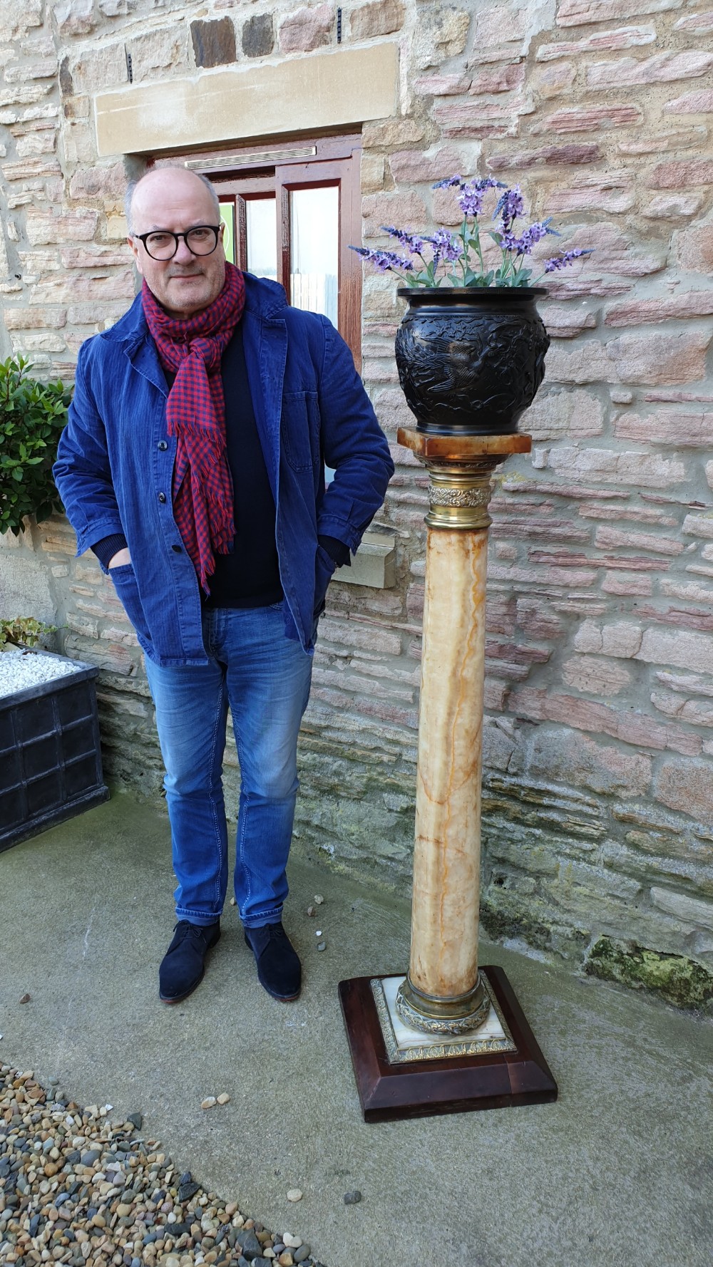 Victorian 19th century Marble Column View II