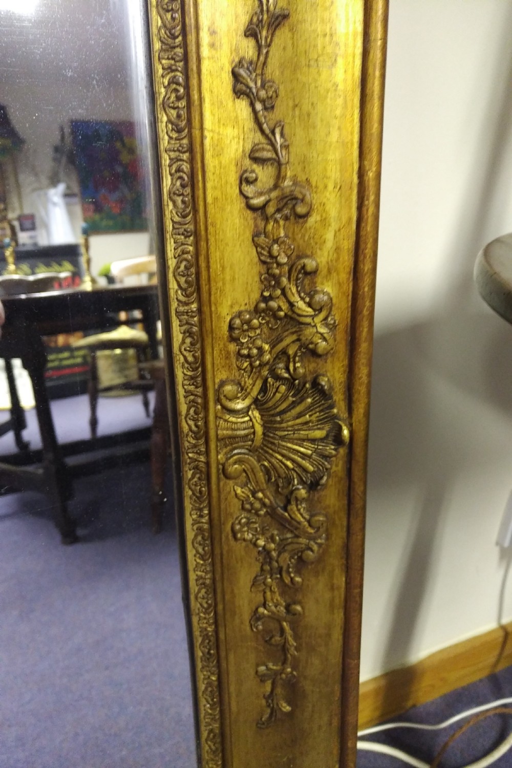 Good looking, French Giltwood Overmantle or Console Mirror View II