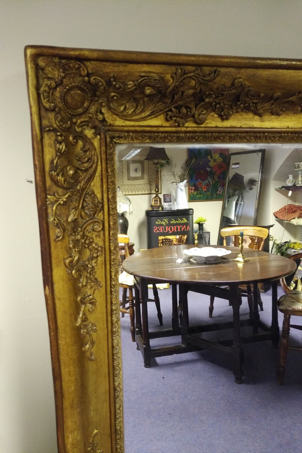 Good looking, French Giltwood Overmantle or Console Mirror View III