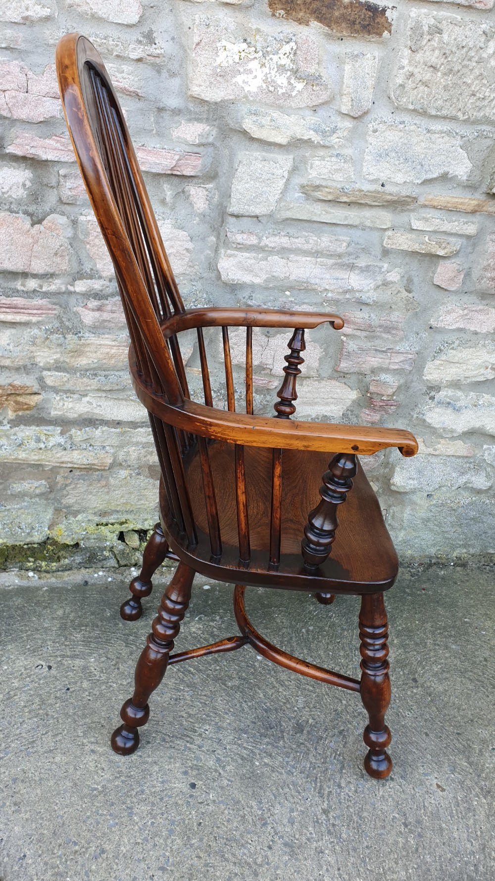 Quality Yew wood High Back Windsor Chair View II