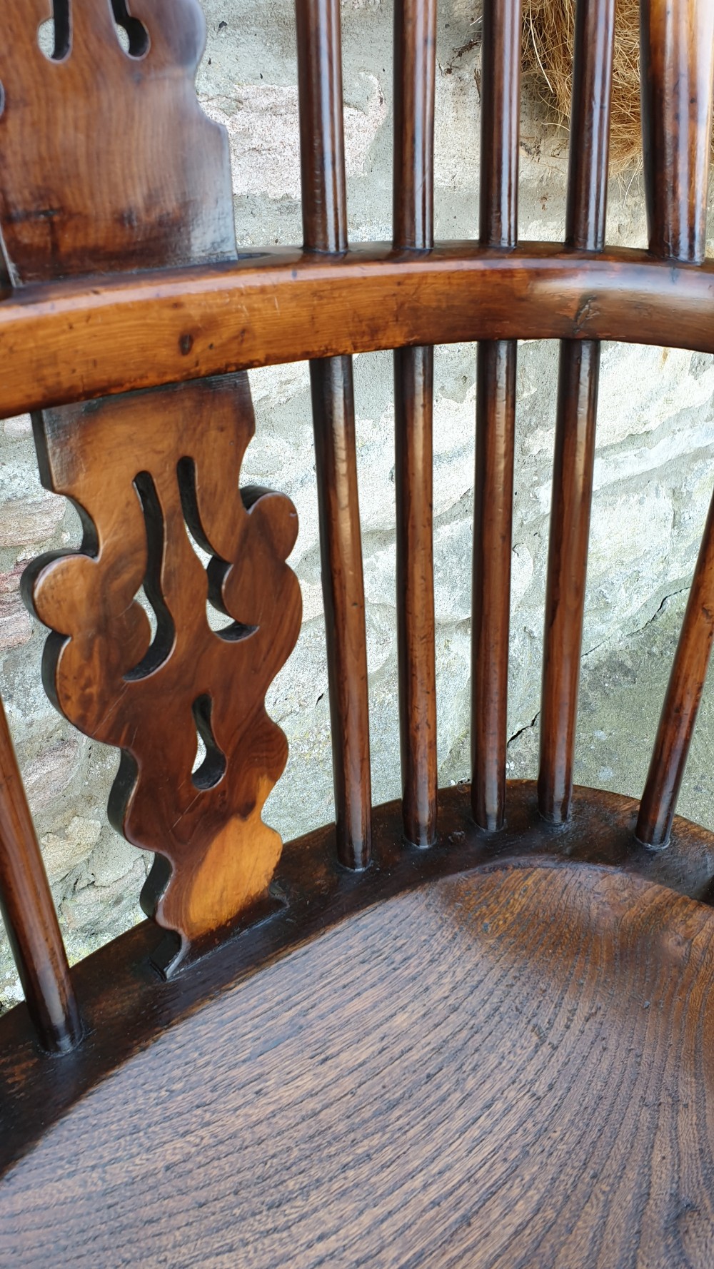 Quality Yew wood High Back Windsor Chair View III