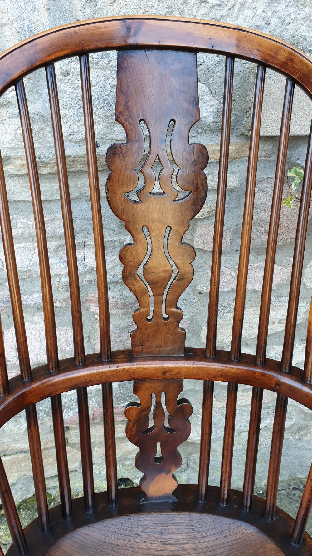 Quality Yew wood High Back Windsor Chair View VI