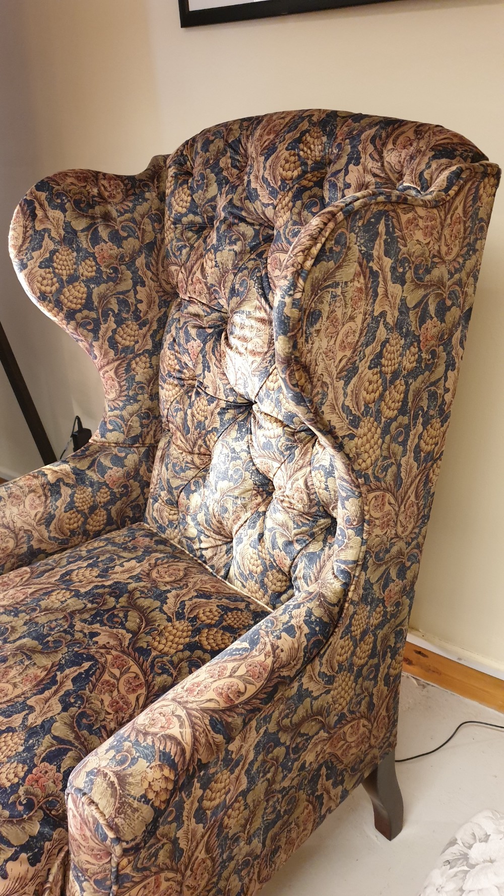 A Superior 19th Century Wing Armchair with New Upholstery View II
