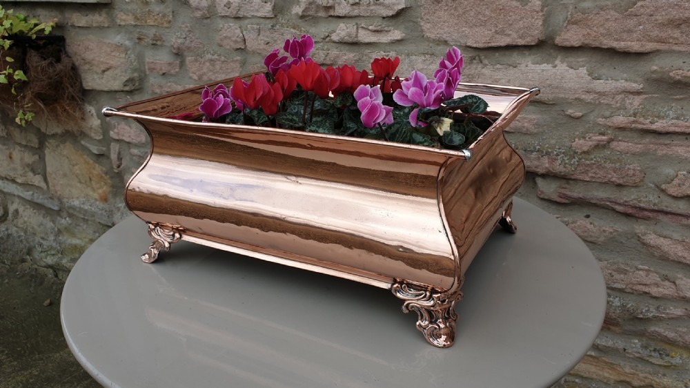 Attractive 19th Century Copper Planter View IV