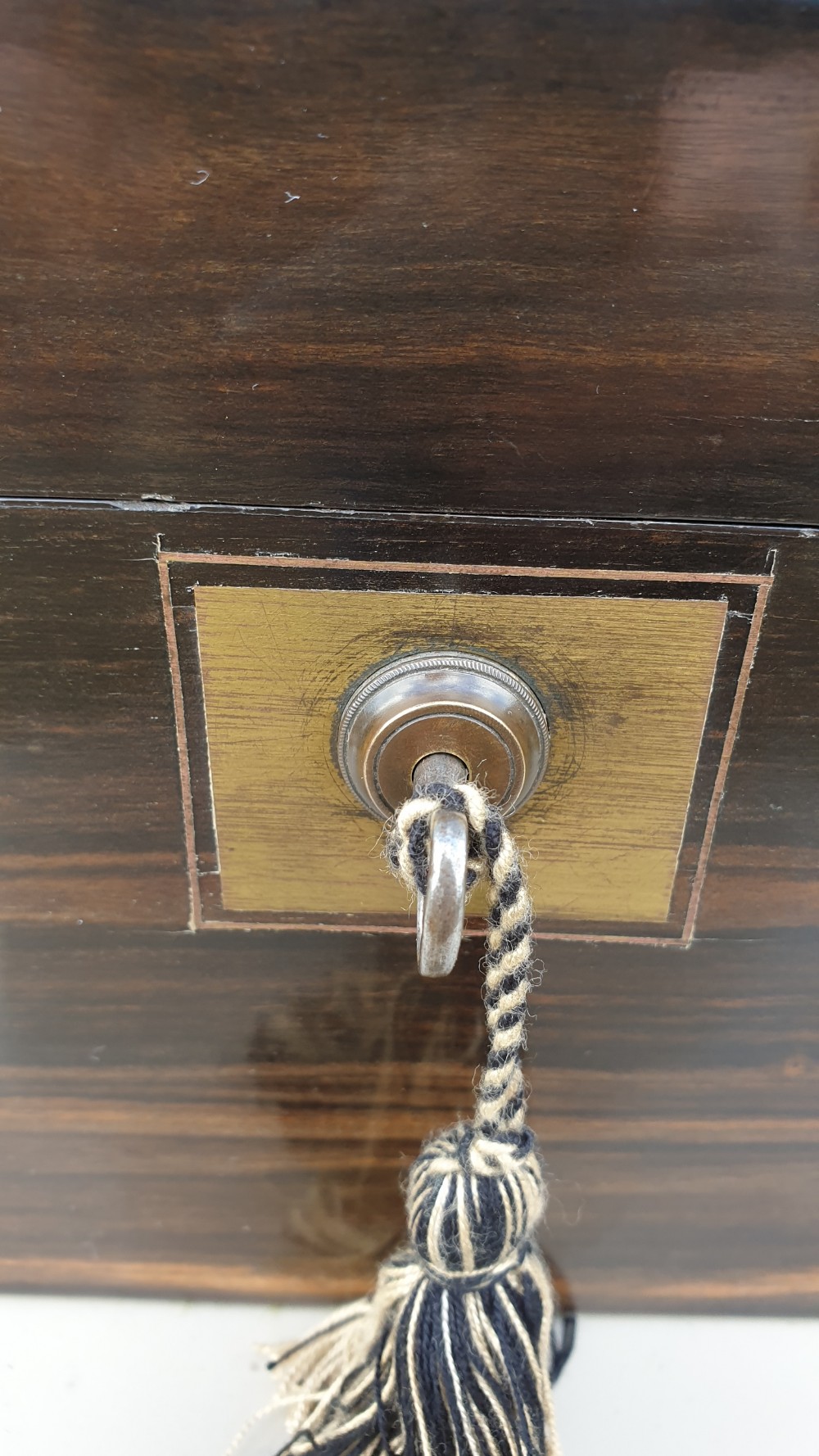 Early 19th century Coromandel Writing Slope. View III