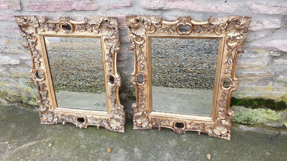 Pair of Edwardian Carved Giltwood Mirrors. c.1910. View IX