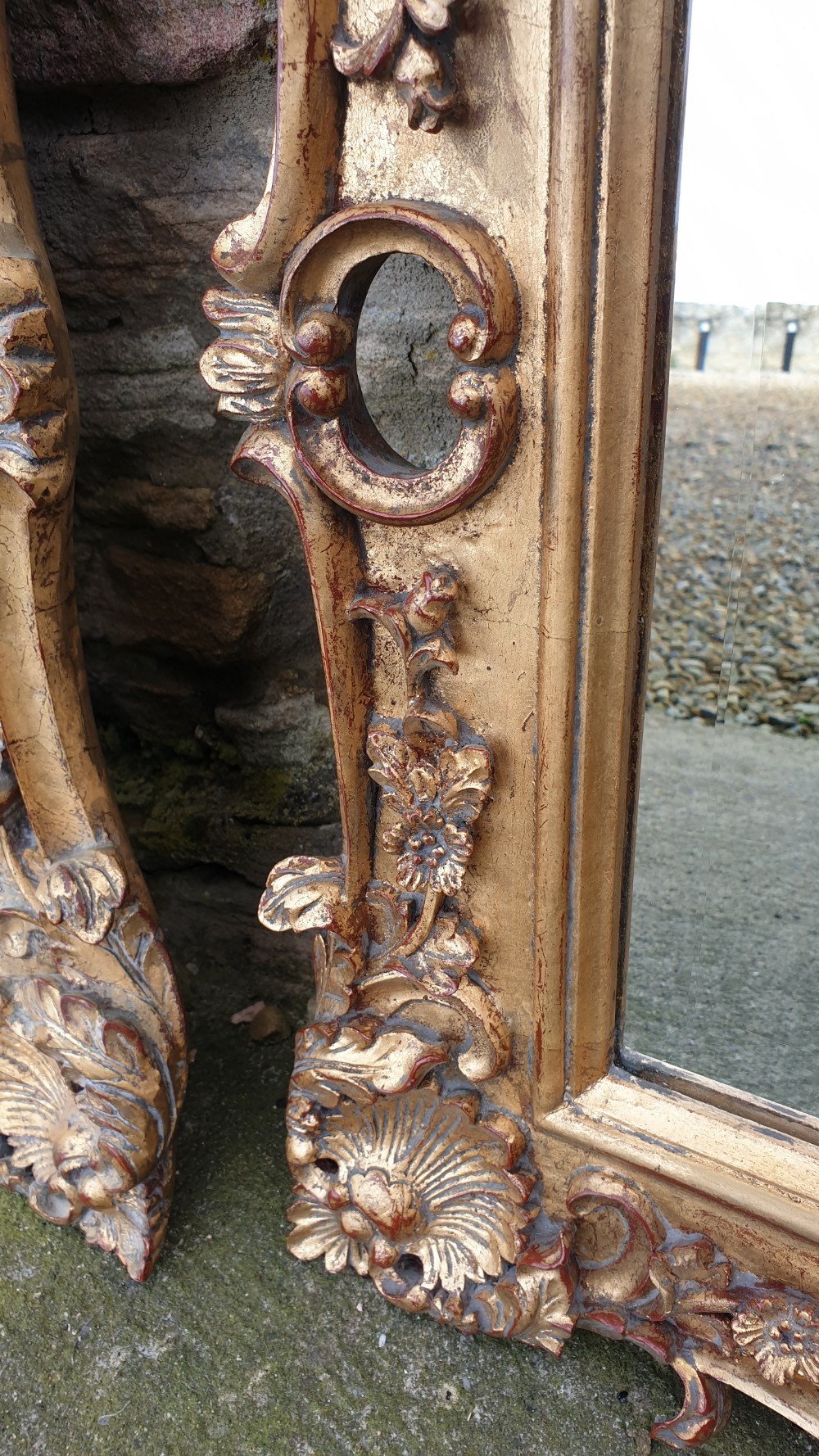 Pair of Edwardian Carved Giltwood Mirrors. c.1910. View V