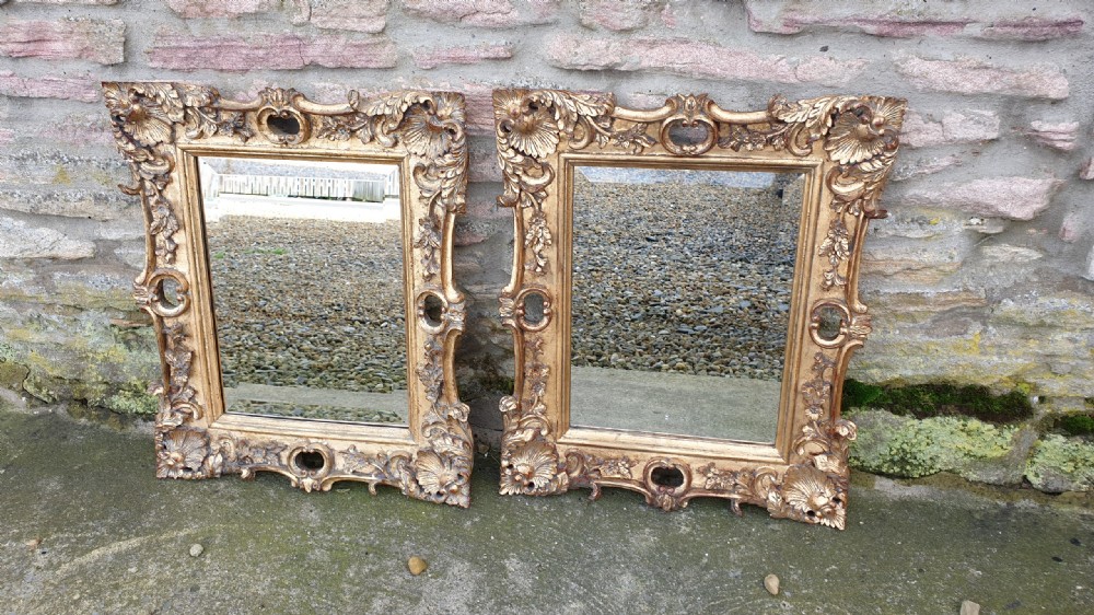 Pair of Edwardian Carved Giltwood Mirrors. c.1910. View VIII