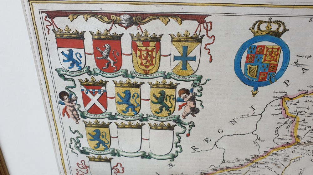 Johann Blaeu Map of Northumberland 1648 View II