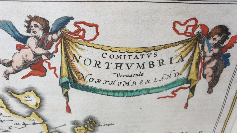 Johann Blaeu Map of Northumberland 1648 View III
