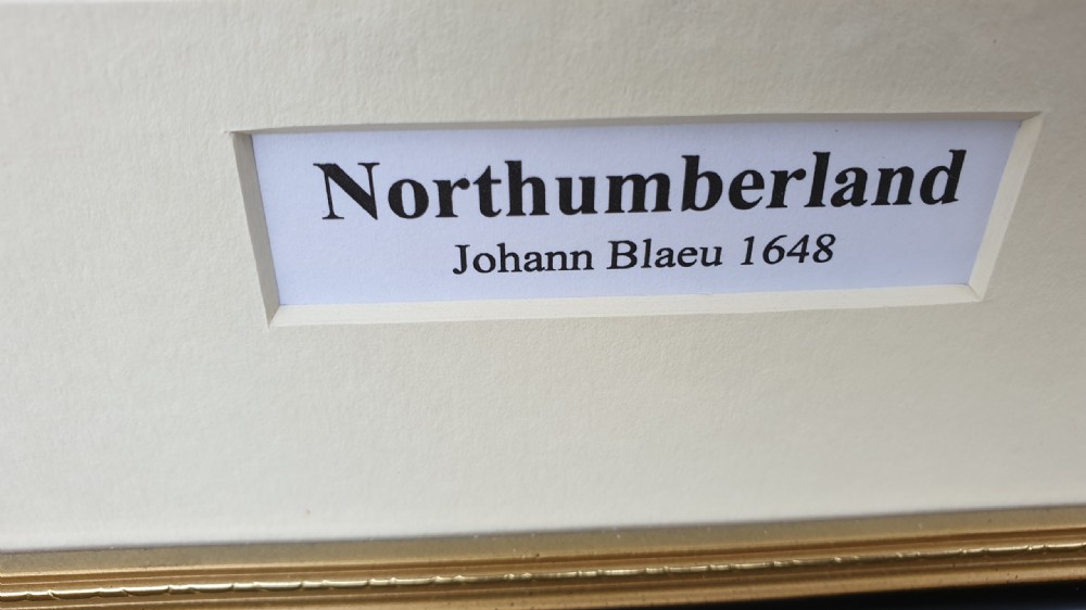 Johann Blaeu Map of Northumberland 1648 View V