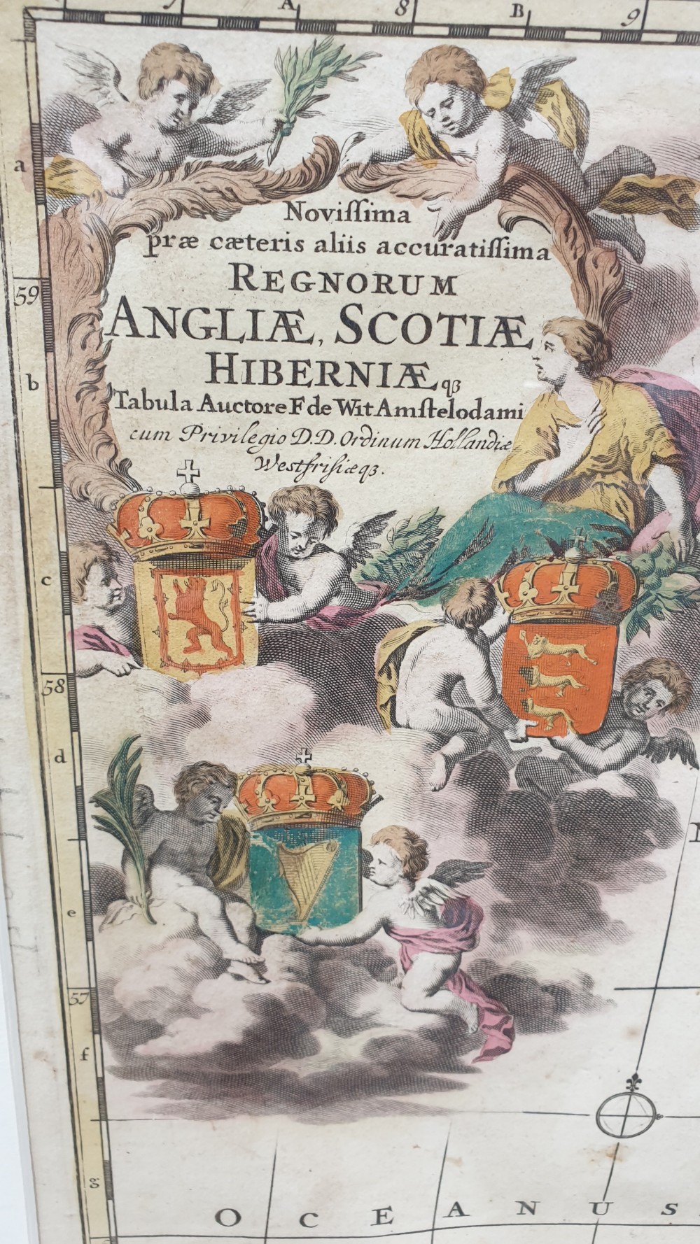 Frederic de Wit Map of England, Wales, Scotland and Ireland c1690 View II