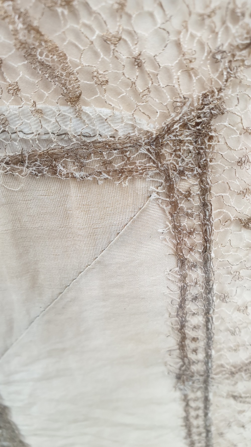 Handmade French Lace Cushion Cover  c.1920. View IV