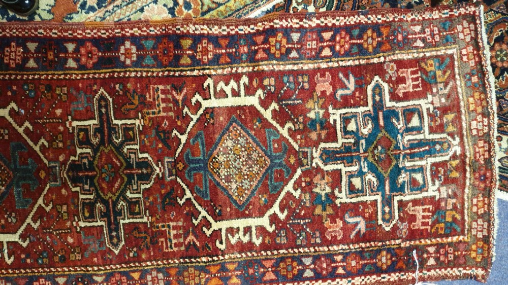 Neat Sized Persian Heriz Runner View III