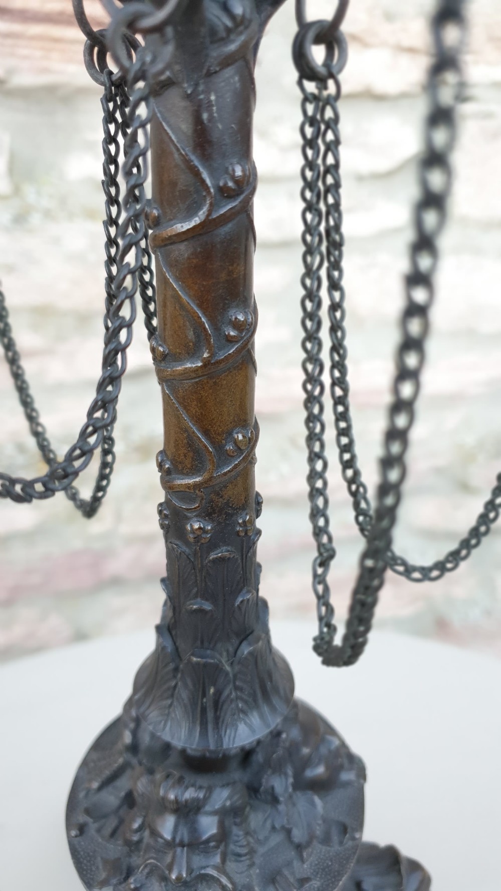 A Continental Patinated Bronze Five Light Candelabrum View IV