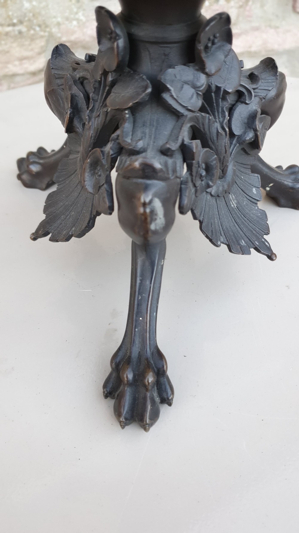 A Continental Patinated Bronze Five Light Candelabrum View VI