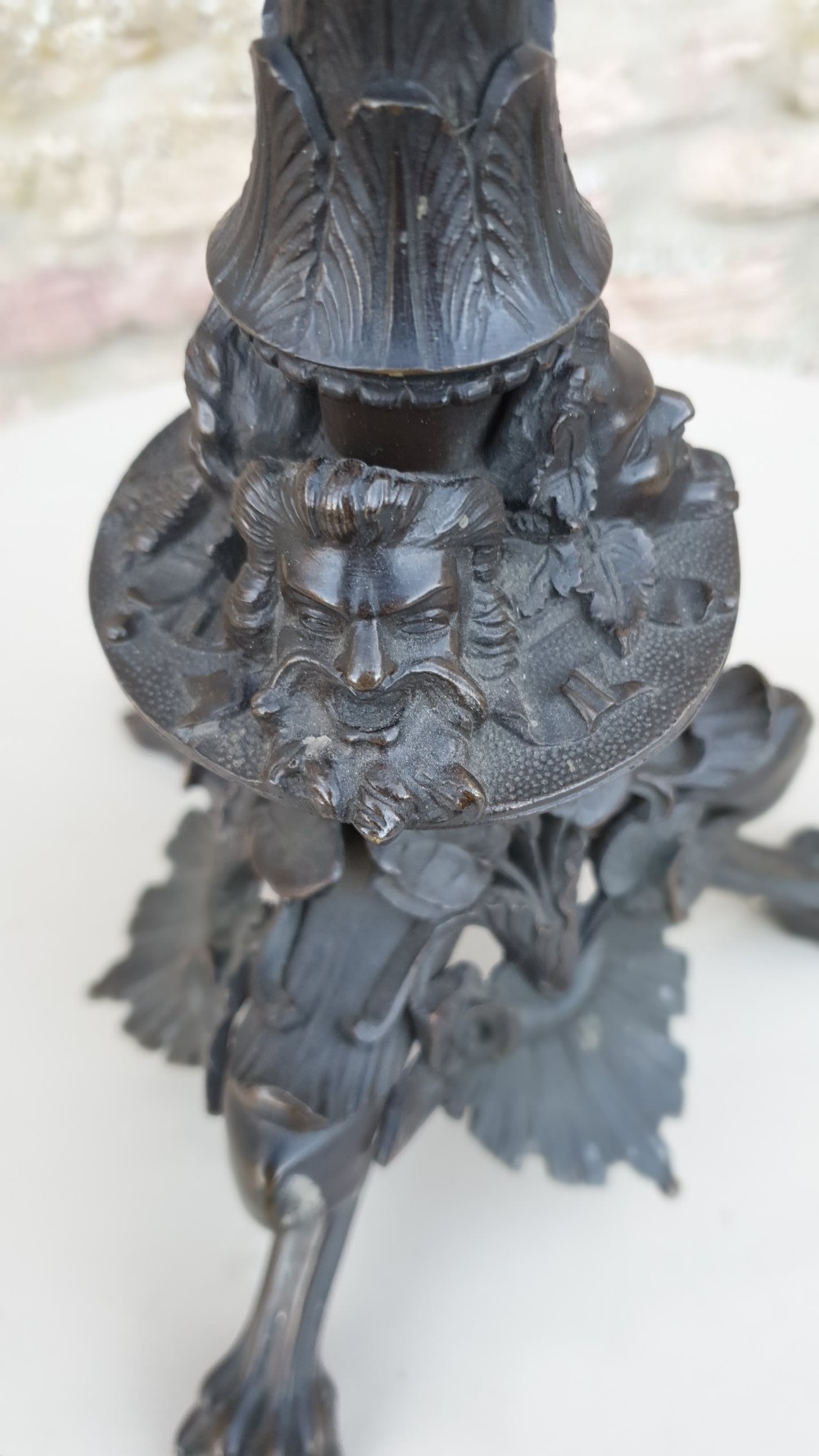 A Continental Patinated Bronze Five Light Candelabrum View VII
