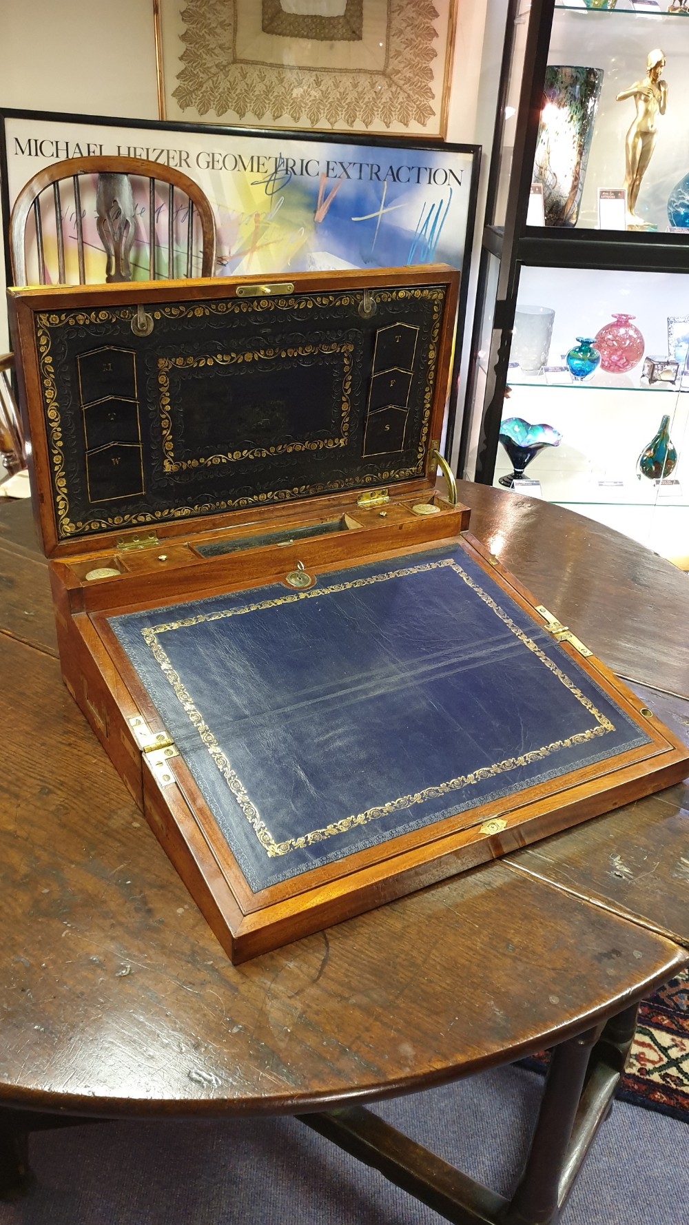 Mahogany Military Campaign Writing Slope c1840 View II