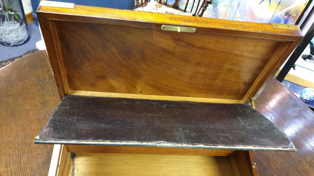 Mahogany Military Campaign Writing Slope c1840 View IV