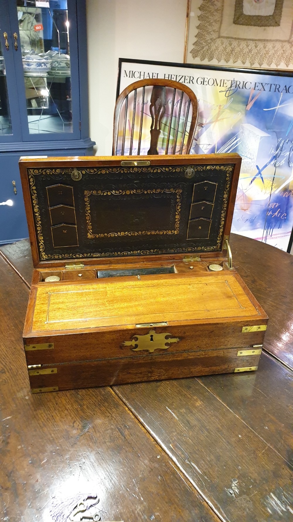 Mahogany Military Campaign Writing Slope c1840 View VI
