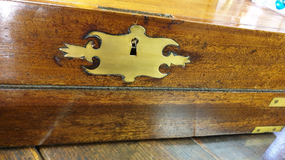 Mahogany Military Campaign Writing Slope c1840 View VII