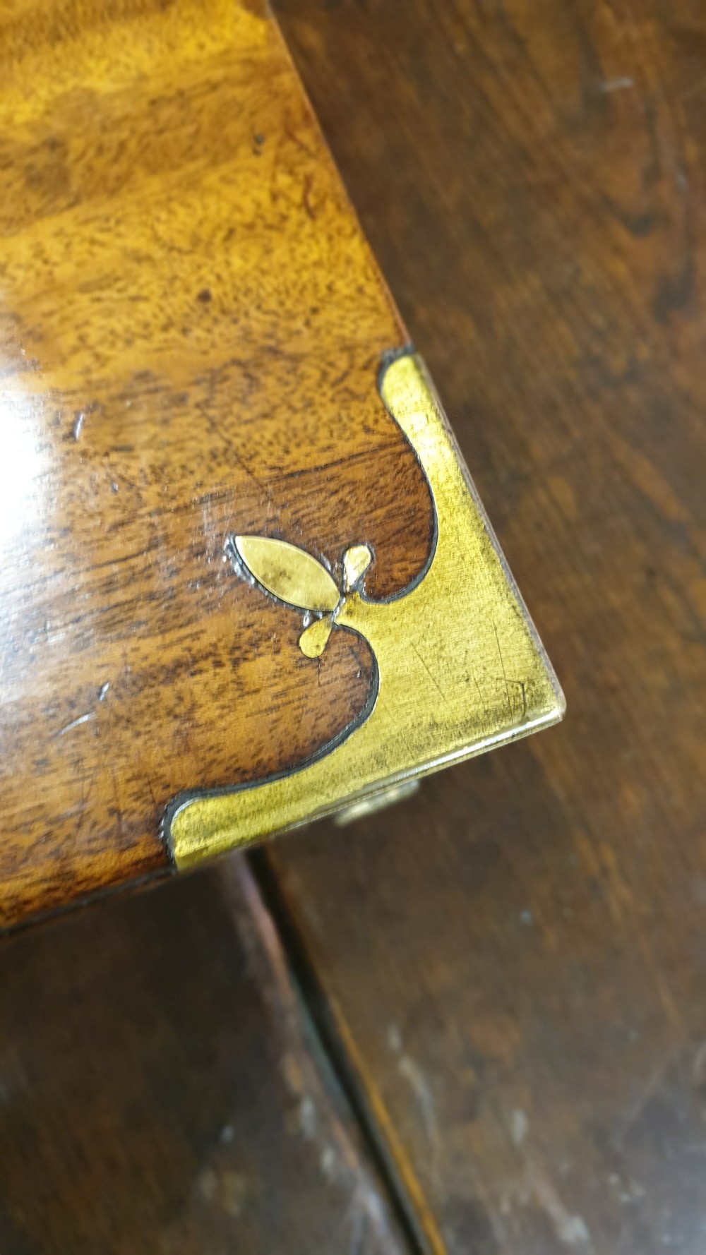 Mahogany Military Campaign Writing Slope c1840 View IX