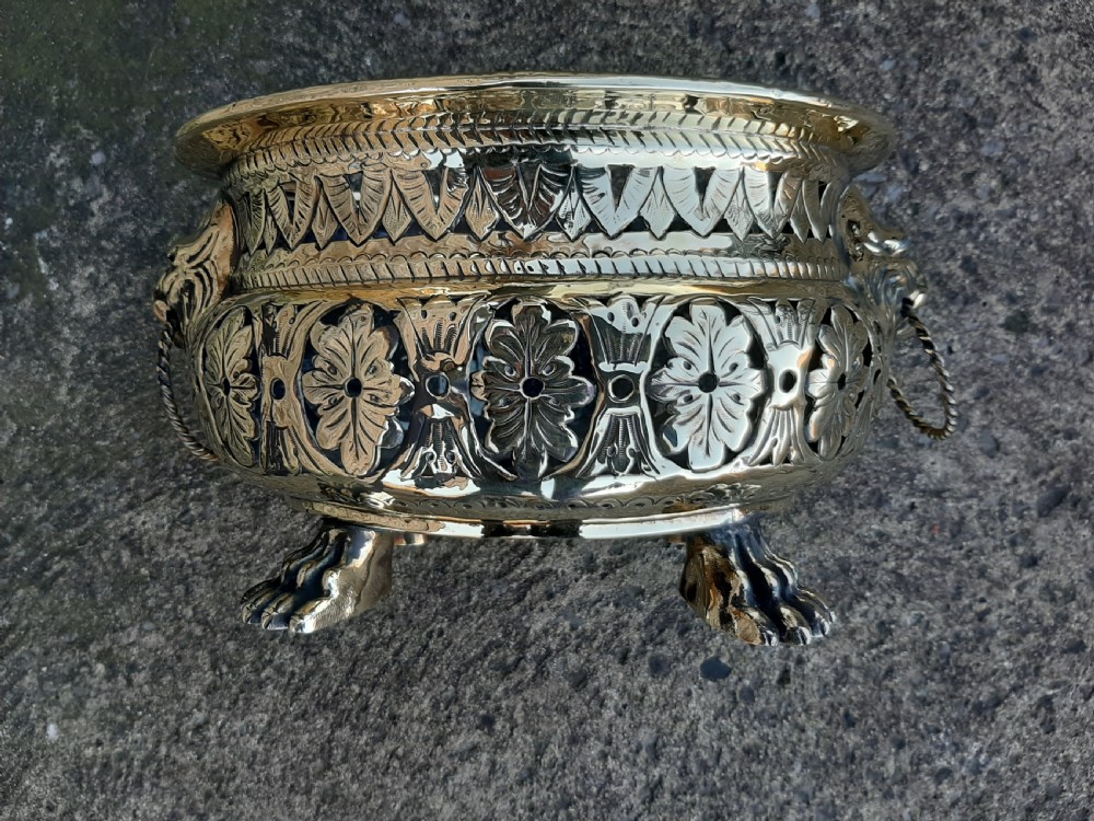 Beautiful 19th Century Pierced Brass Vase View VII