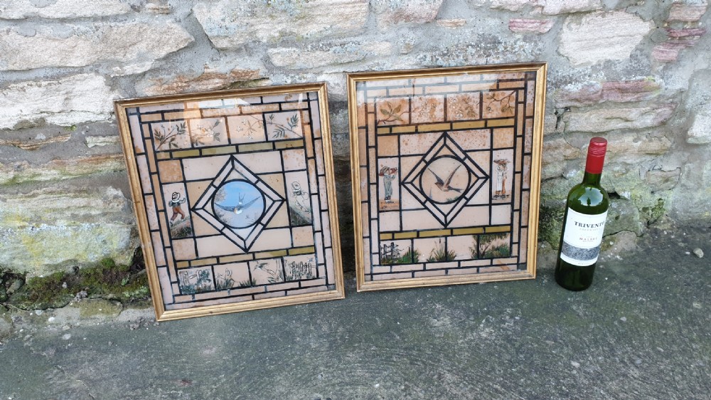 Attractive 19th Century Paintings on Glass View II