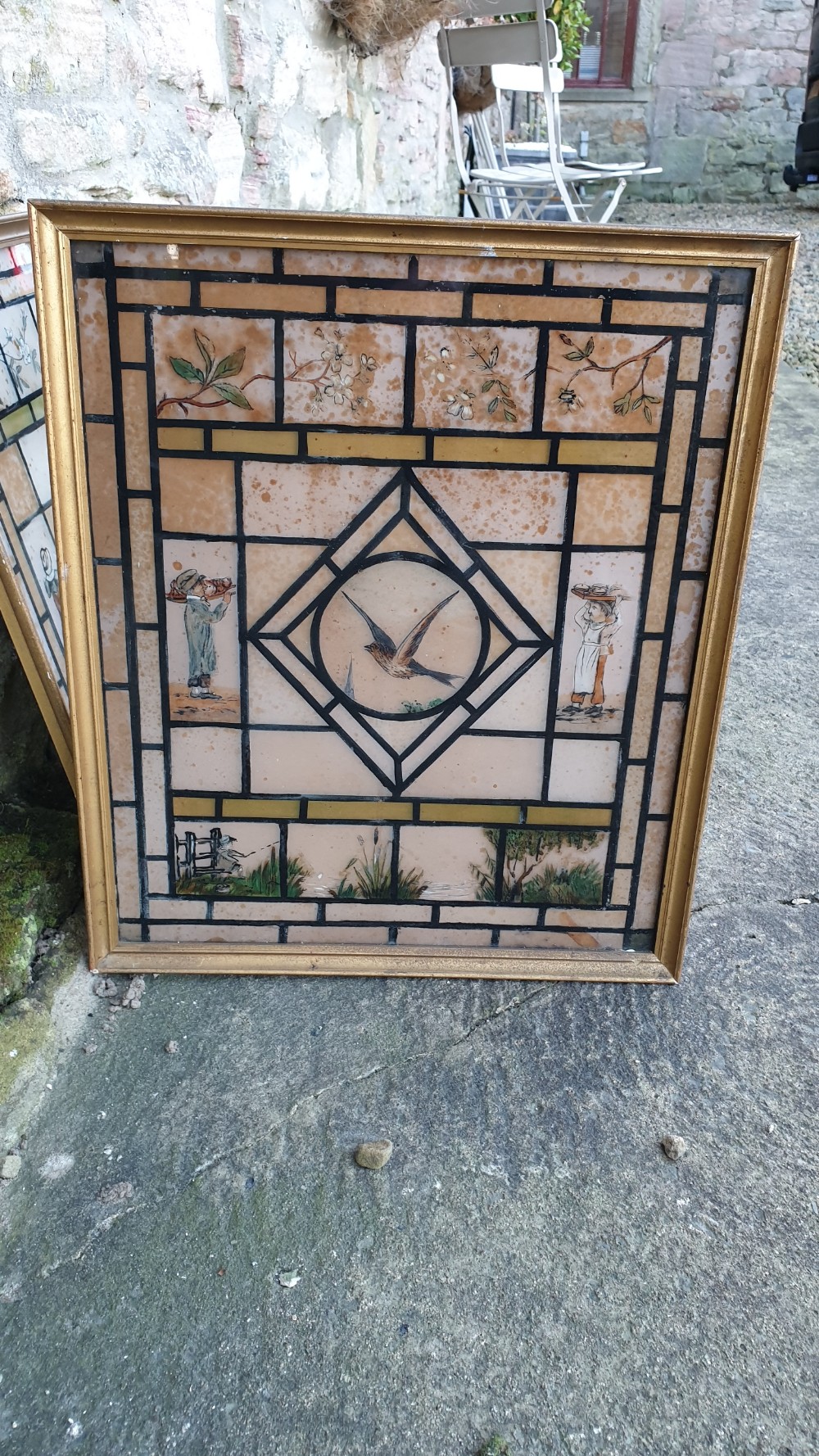 Attractive 19th Century Paintings on Glass View VI