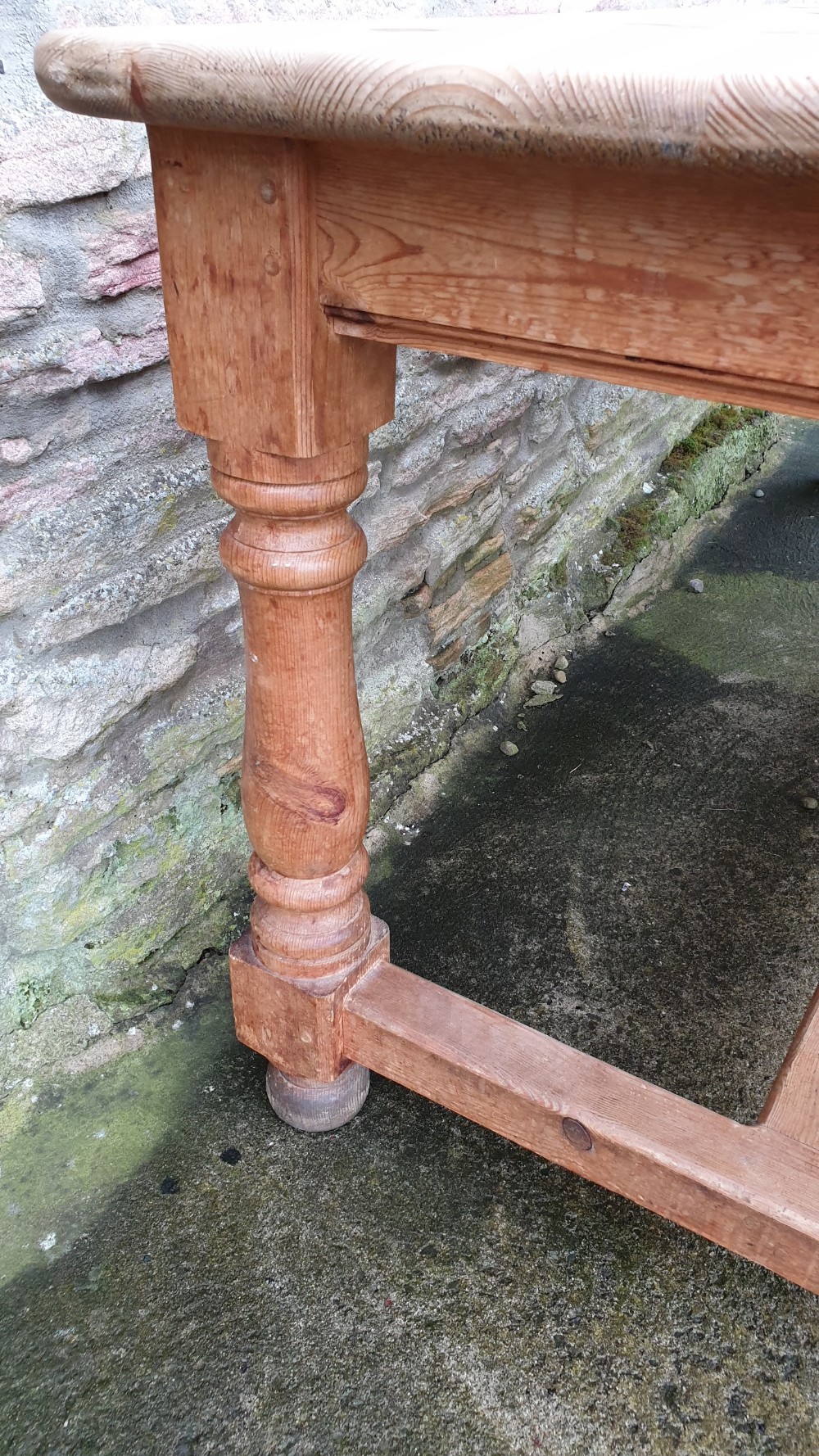Large Pine Kitchen Table in Arts & Crafts Style View V