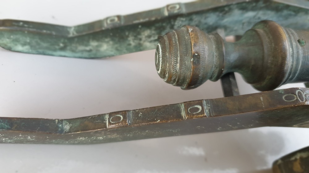 Vintage Solid Brass Desk Cannon View V