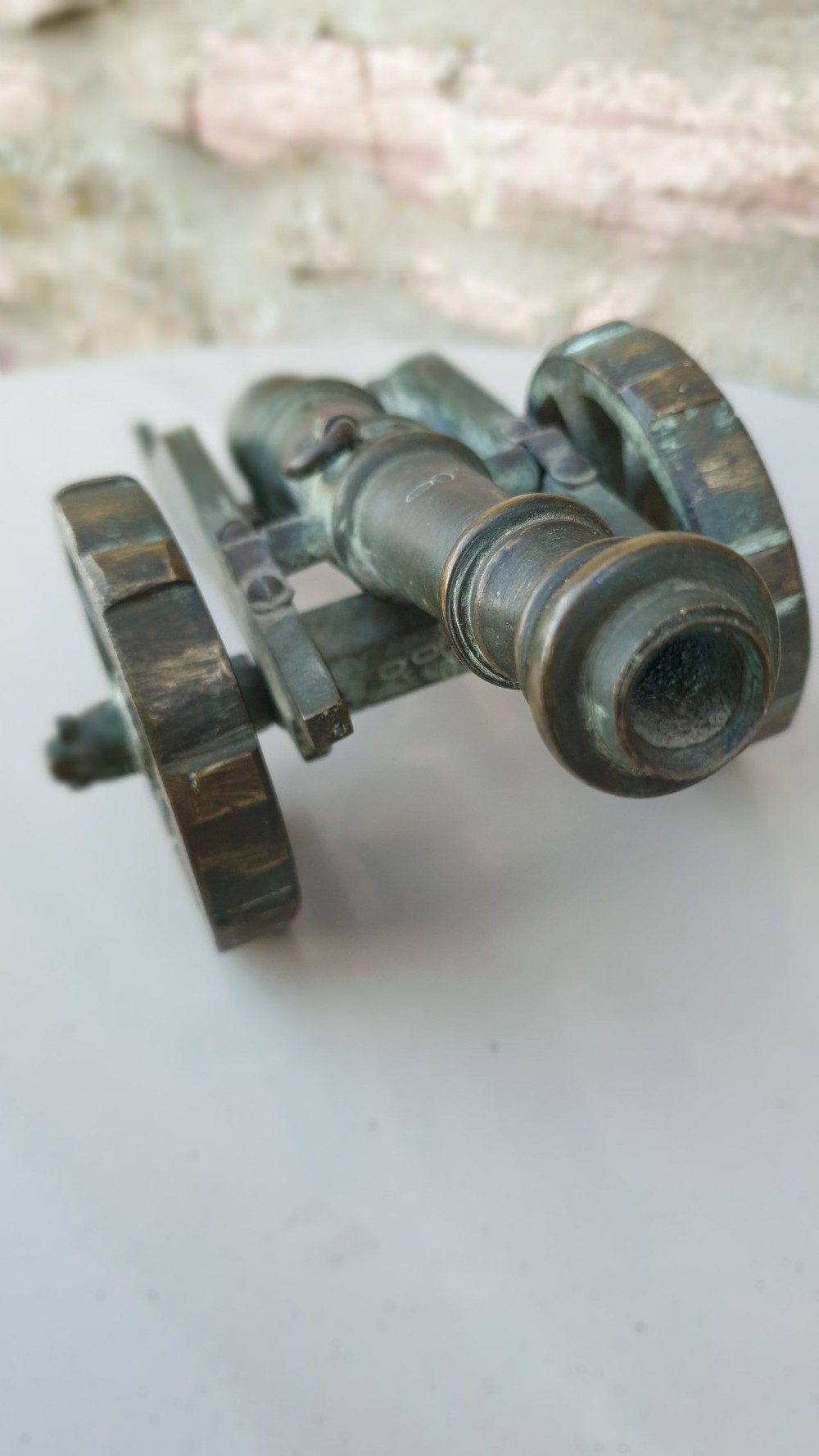 Vintage Solid Brass Desk Cannon View VII