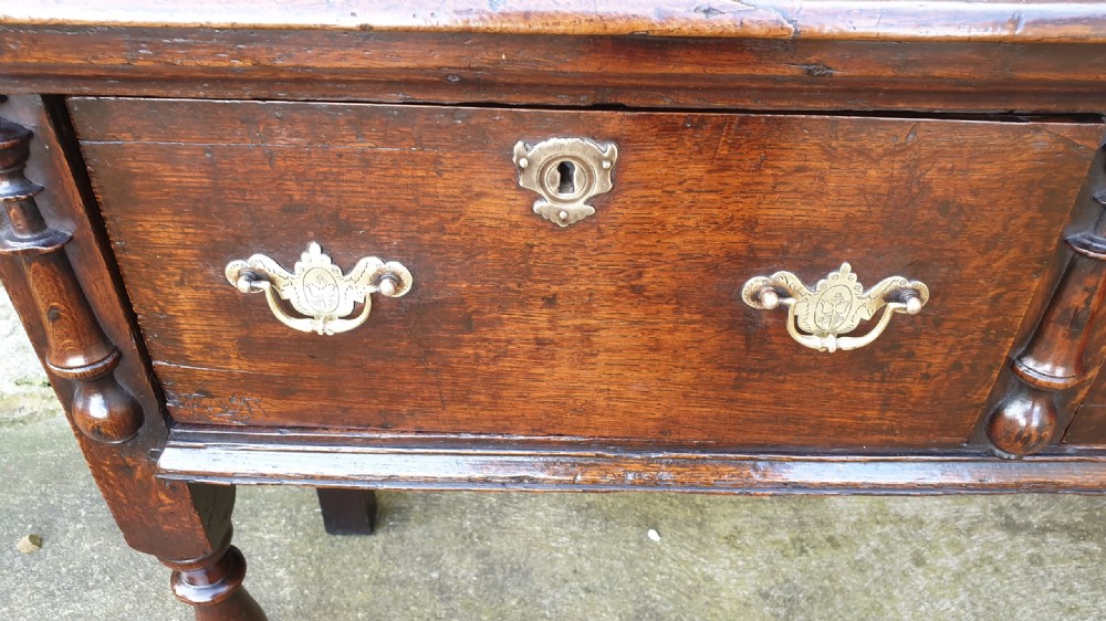 Rare Late 17th Century Charles 11  Oak Dresser View IV