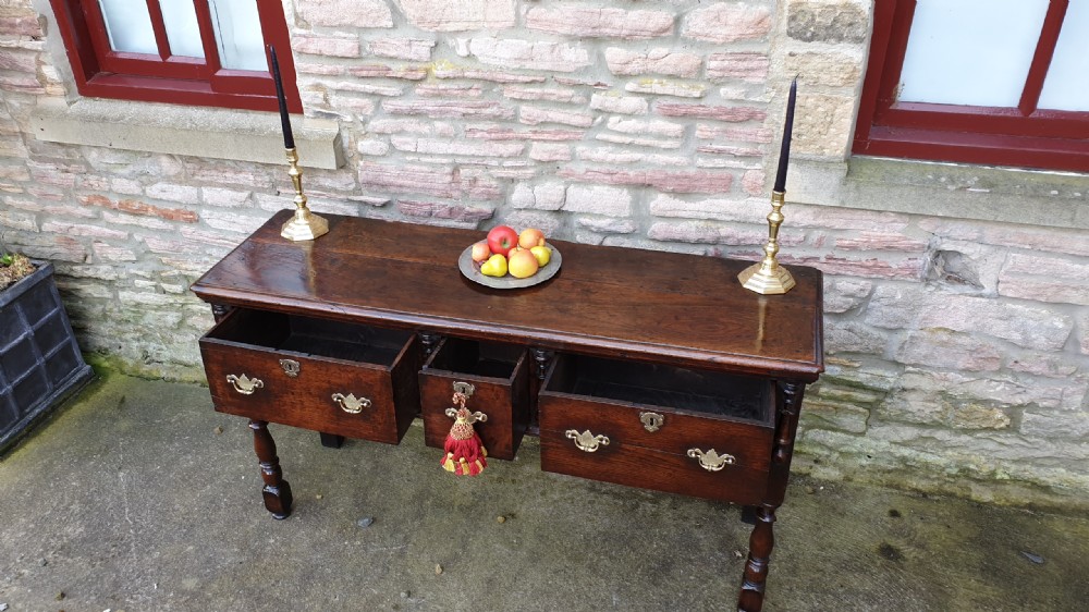 Rare Late 17th Century Charles 11  Oak Dresser View XII