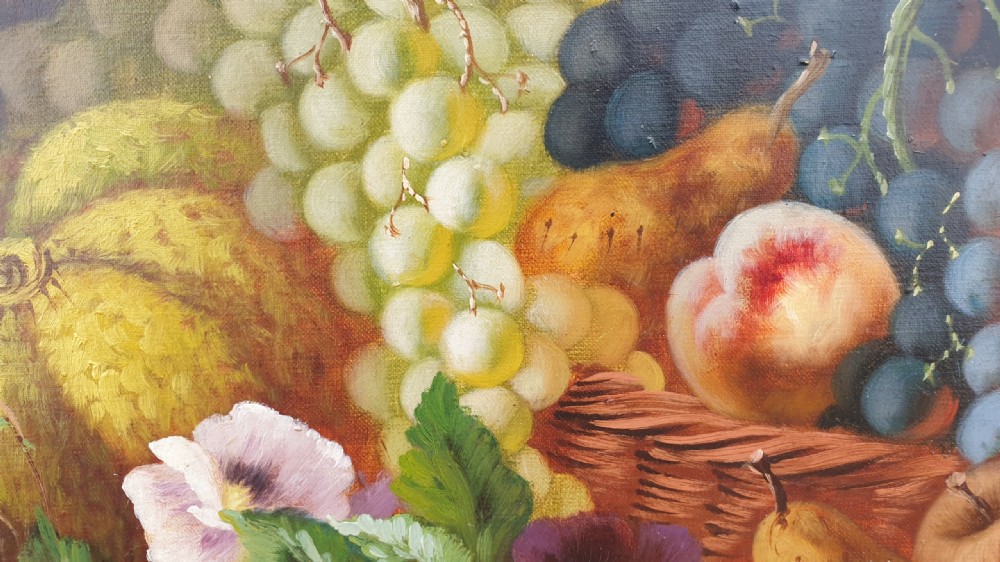 Quality Victorian Oil on Canvas “Still Life” by W.Vincent View V