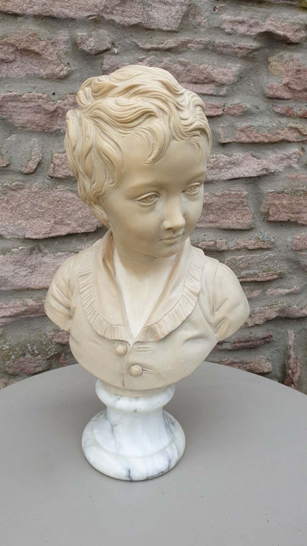 Alabaster Bust Of Alexandre Brongniart After Jean-antoine Houdon, Circa 1910