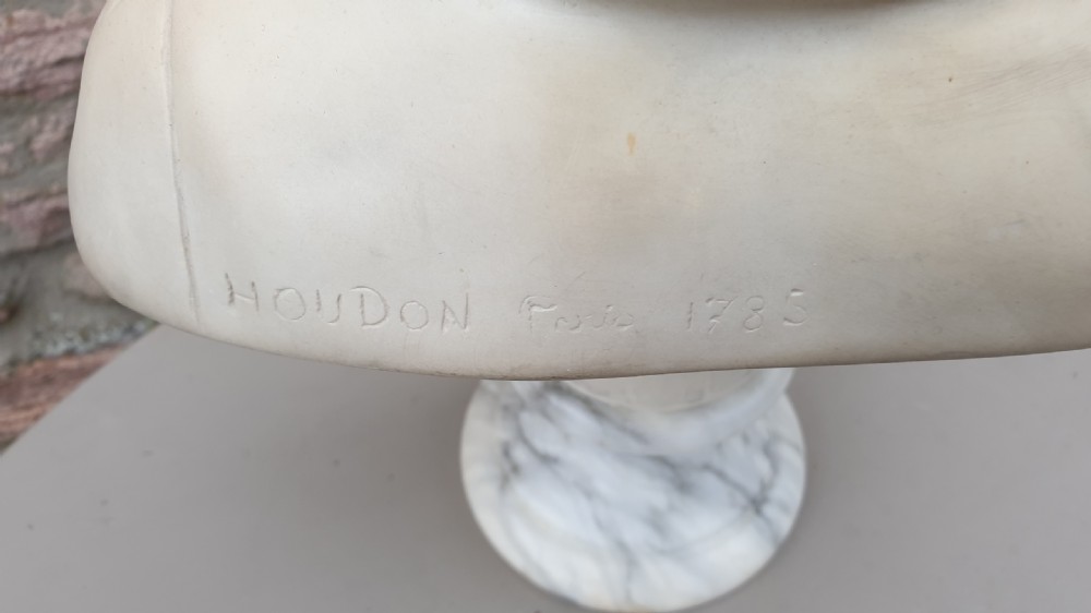 Alabaster Bust Of Alexandre Brongniart After Jean-antoine Houdon, Circa 1910 View IV