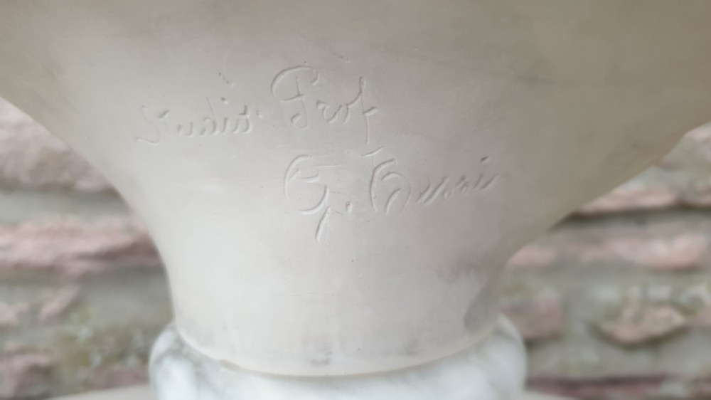 Alabaster Bust Of Alexandre Brongniart After Jean-antoine Houdon, Circa 1910 View V