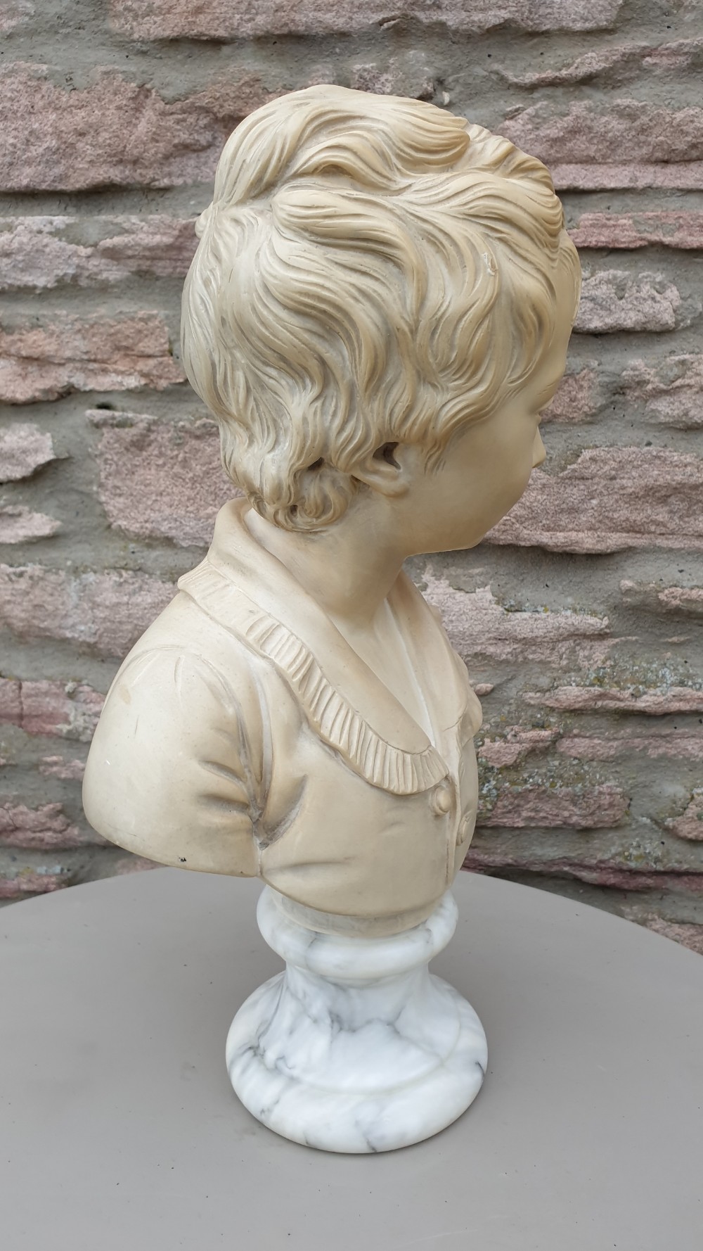 Alabaster Bust Of Alexandre Brongniart After Jean-antoine Houdon, Circa 1910 View VI