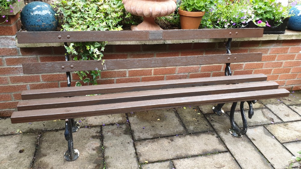 19th Century Victorian Garden Bench “Serpent” Design