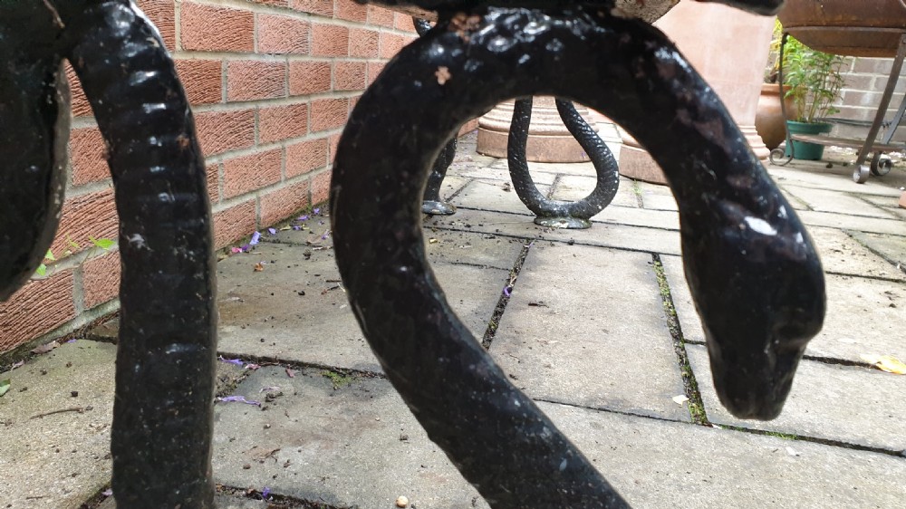 19th Century Victorian Garden Bench “Serpent” Design View IV