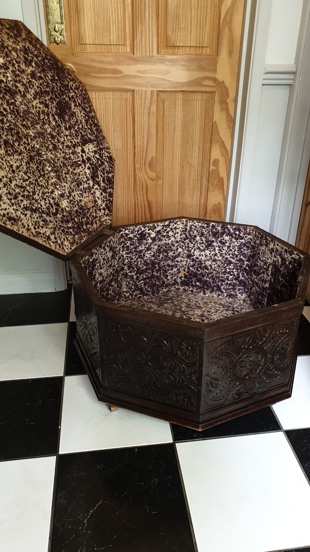 Rare Model of an early 19th Century Oak Ottoman or Stool View III
