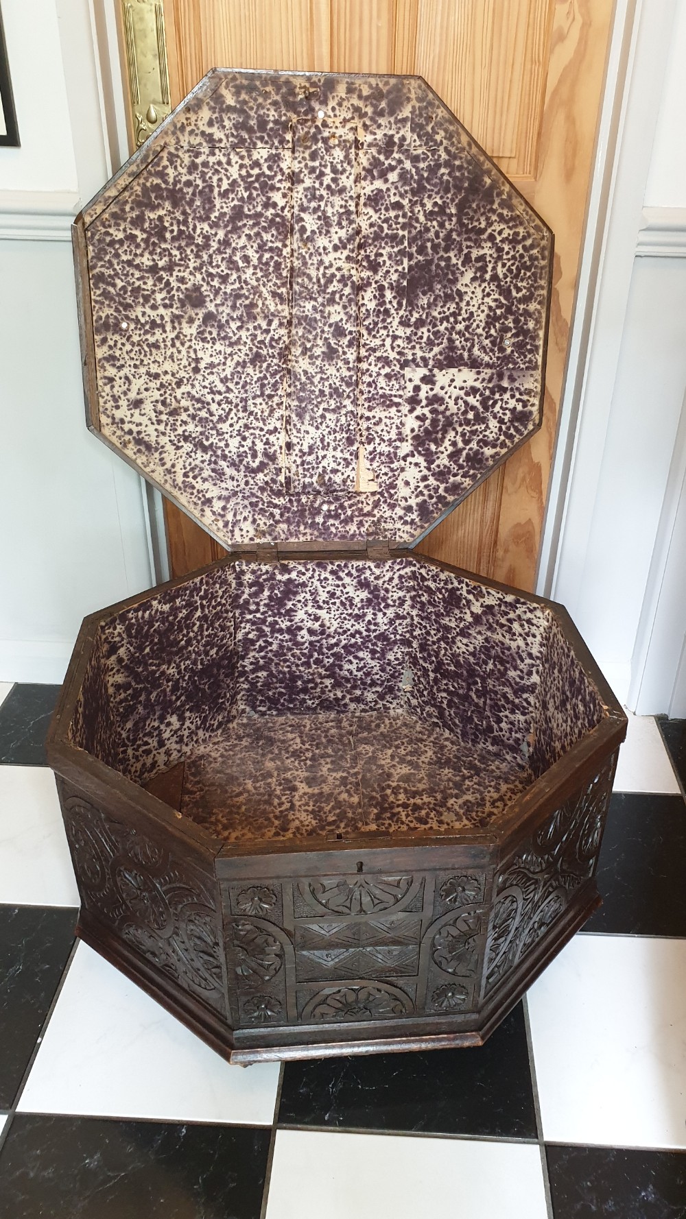 Rare Model of an early 19th Century Oak Ottoman or Stool View IV