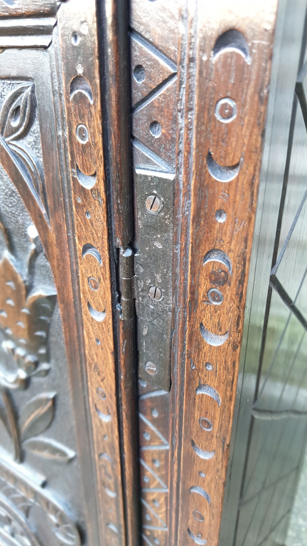 Carved Oak Wall Cupboard View III
