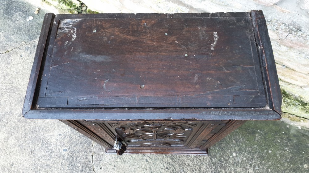 Carved Oak Wall Cupboard View VII