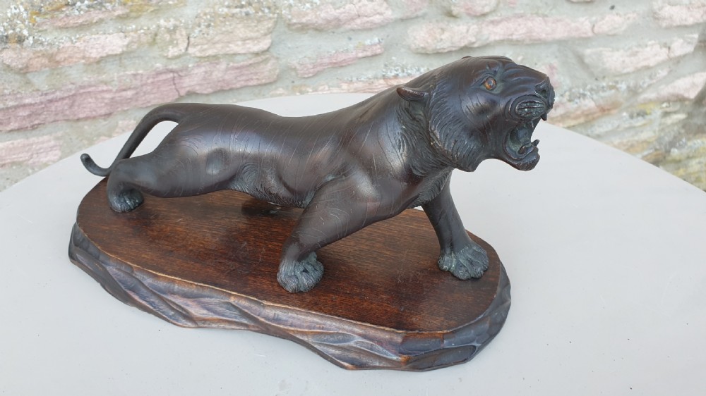 Late 19th Century Bronze Tiger