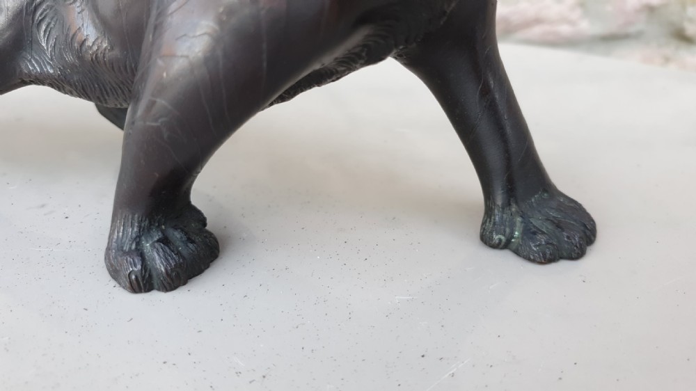 Late 19th Century Bronze Tiger View V