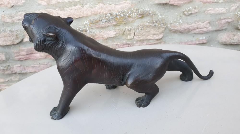Late 19th Century Bronze Tiger View VII