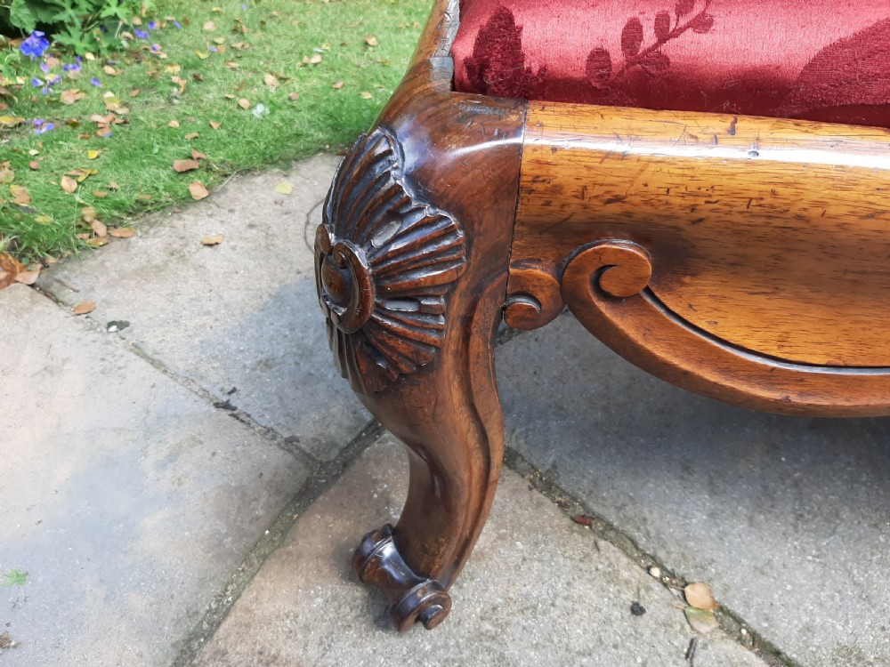 Substantial Country House Victorian Walnut Stool View IX