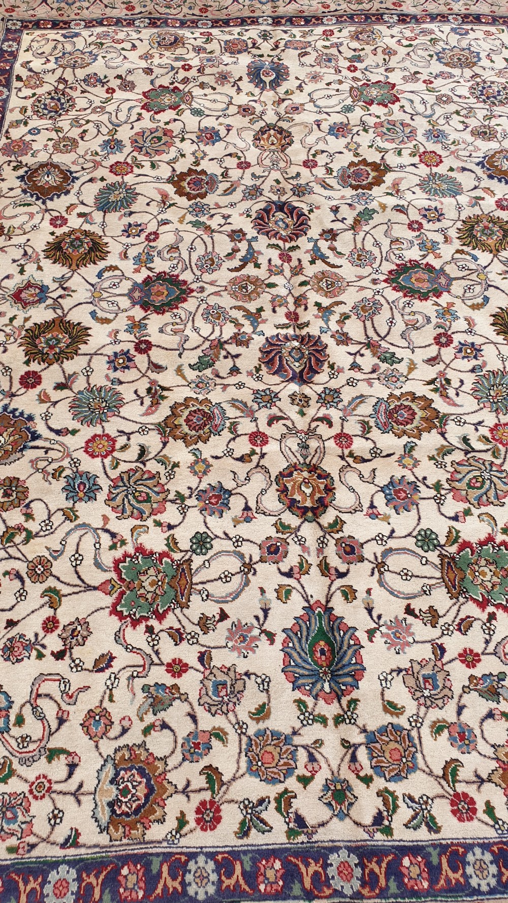 Large Room Size, Signed Antique Persian Tabriz Carpet c1930 View III